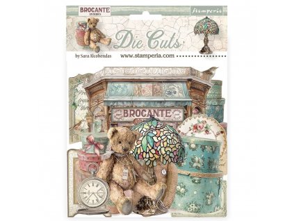 stamperia brocante antiques die cuts assorted 35pc