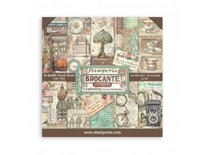 stamperia brocante antiques 12x12 inch paper pack