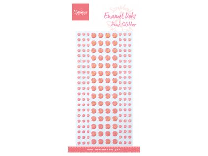 marianne design enamel dots pink glitter pl4531
