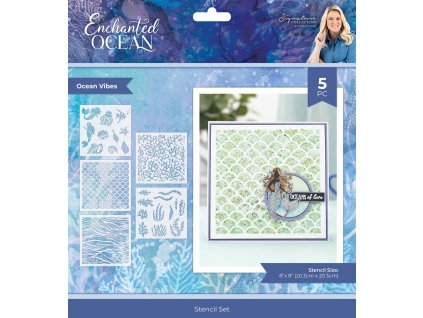 crafters companion enchanted ocean stencil ocean v