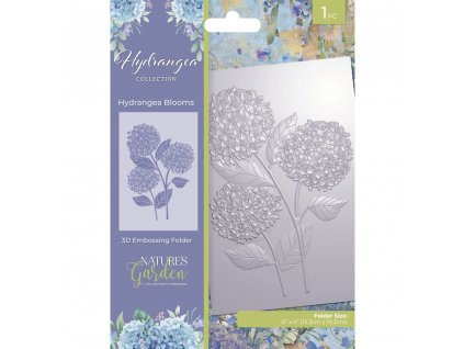 crafters companion hydrangea 3d embossing folder h