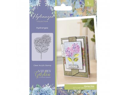 crafters companion hydrangea clear stamp hydrangea