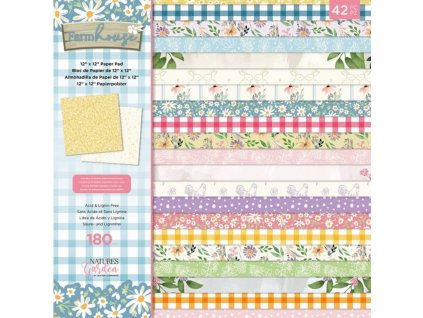 crafters companion farmhouse 12x12 inch paper pad