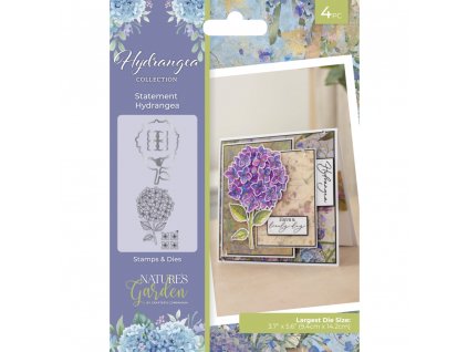 crafters companion hydrangea stamp dies statement