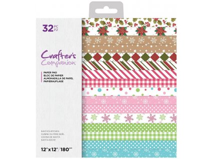 crafters companion santas kitchen 12x12 inch paper