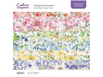 crafters companion colours of summer 12x12 inch pa