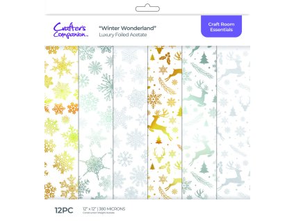 crafters companion luxury foiled acetate pack wint