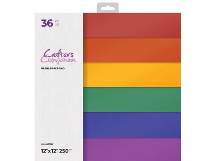 crafters companion rainbow 12x12 inch pearl paper