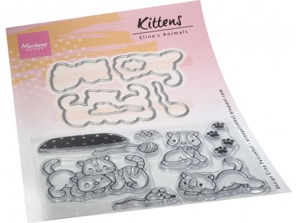 marianne design stamp die elines animals kittens e