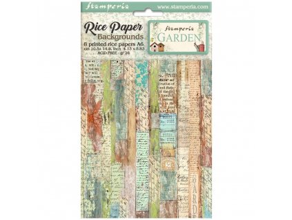 stamperia garden a6 rice paper backgrounds 8pcs df