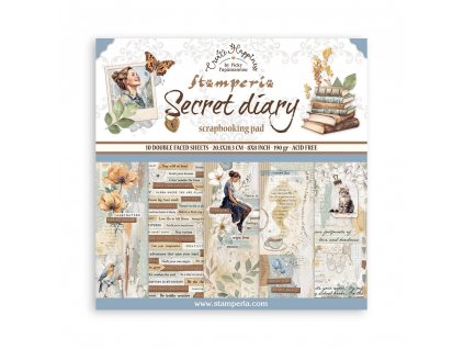 stamperia create happiness secret diary 8x8 inch p