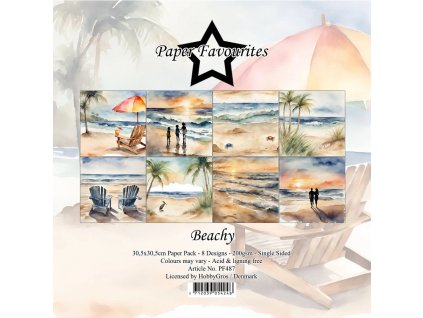 paper favourites beachy 12x12 inch paper pack pf48