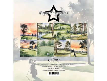 paper favourites golfing 12x12 inch paper pack pf4