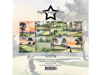 paper favourites golfing 6x6 inch paper pack pf288