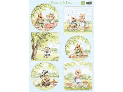marianne design decoration sheet a4 picnic in the