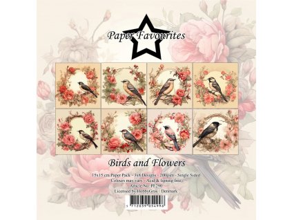 paper favourites birds and flowers 6x6 inch paper