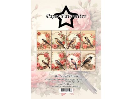 paper favourites birds and flowers a5 paper pack p