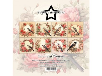 paper favourites birds and flowers 12x12 inch pape