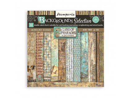 stamperia land of pharaohs backgrounds 8x8 inch pa