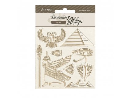 stamperia fortune decorative chips egypt pyramid s