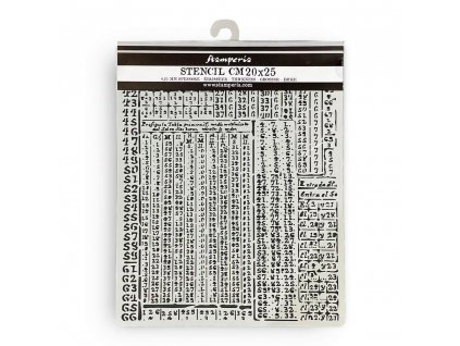 stamperia fortune thick stencil 20x25cm hieroglyph