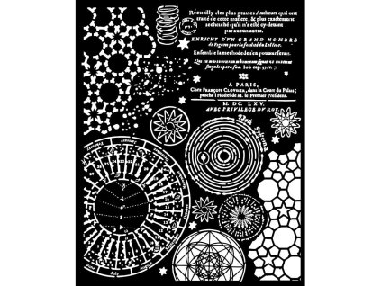 stamperia fortune thick stencil 20x25cm macrocosm