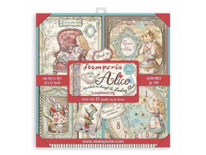 stamperia alice in wonderland and through the look