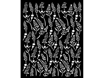 stamperia lavender thick stencil 20x25cm pattern k