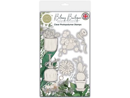 craft consortium botany boutique clear stamps cact