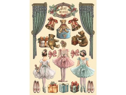 stamperia the nutcracker colored wooden shape a5 b