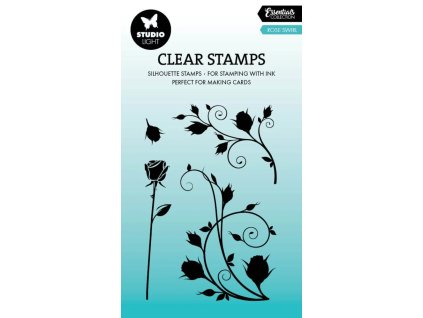 studio light rose swirl silhouette clear stamp sl 4 11zon