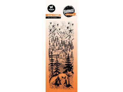 studio light fox in forest grunge stamp sl gr stam 4 11zon