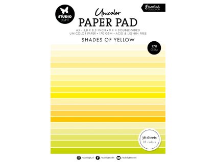 studio light shades of yellow a5 paper pad sl es u 2 11zon