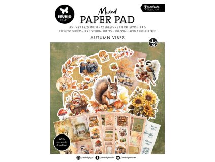 studio light autumn vibes a5 mixed paper pad sl es