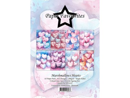paper favourites marshmallows hearts a5 paper pack 3 11zon