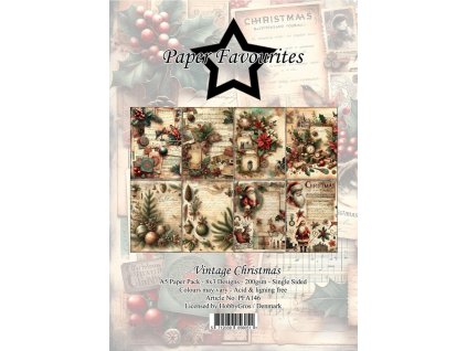 paper favourites vintage christmas a5 paper pack p 3 11zon
