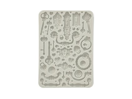 stamperia golden harmony silicon mould a5 keys han