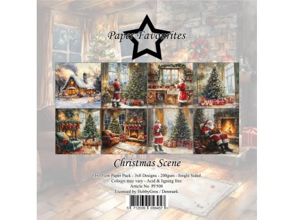 paper favourites christmas scene 6x6 inch paper pa