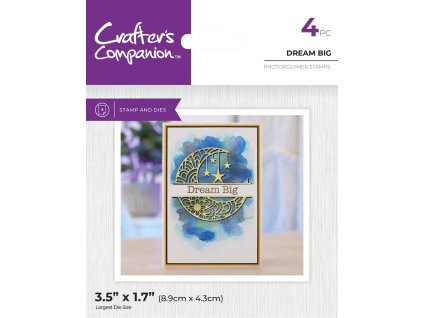 crafters companion split space stamp die dream big 4 11zon