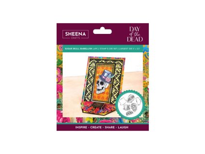 crafters companion day of the dead stamp die sugar 1 11zon