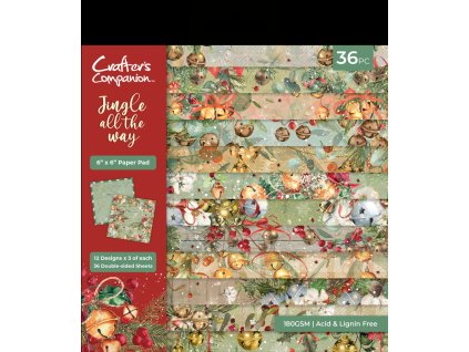 crafters companion jingle all the way 6x6 inch pap 1 11zon