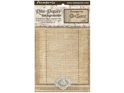 stamperia old lace a6 rice paper backgrounds 8pcs