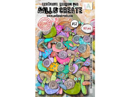 aall and create ephemera die cuts a6 snails shroom 1 11zon