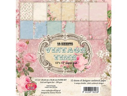 craft you design vintage time 12x12 inch paper set 1 11zon