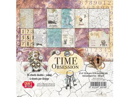 craft you design time obsession 6x6 inch paper set 2 11zon