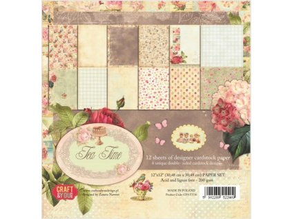 craft you design tea time 12x12 inch paper set 200 1 11zon