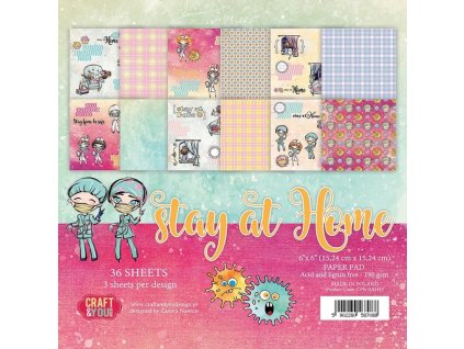 craft you design stay at home 6x6 inch paper set 1 2 11zon
