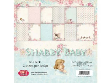 craft you design shabby baby 6x6 inch paper set 19 2 11zon