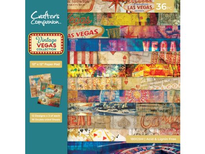 crafters companion vintage vegas 12x12 inch paper 12 11zon