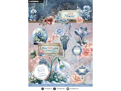 studio light frozen flowers die cut paper pad elem 18 11zon